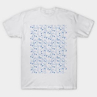 Kawaii Bunnies Blue T-Shirt